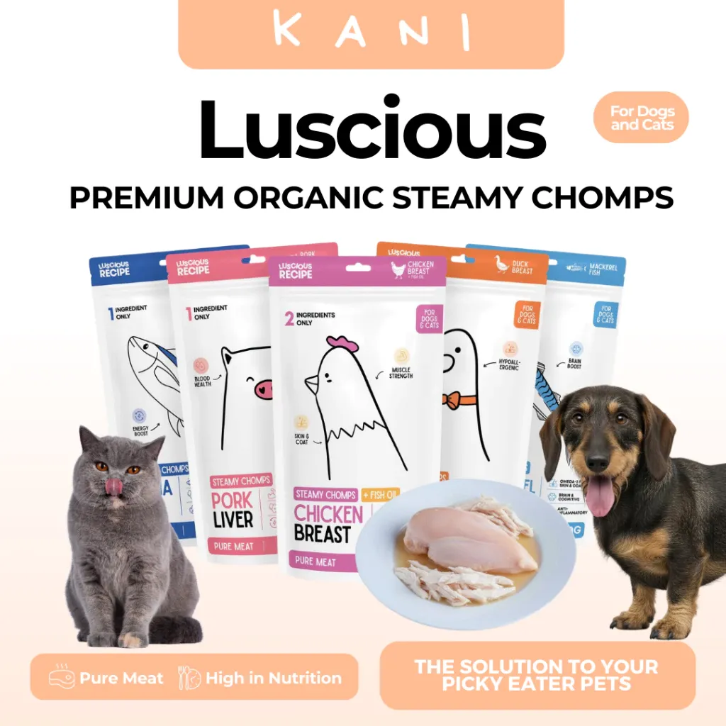 Luscious Recipe Steamy Chomps Pure Meat Chicken Liver Steamed Meat For Dogs and Cats Food Toppers
