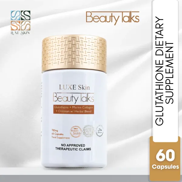 Luxe Skin Beauty Talks Glutathione capsule bottle, 60-count