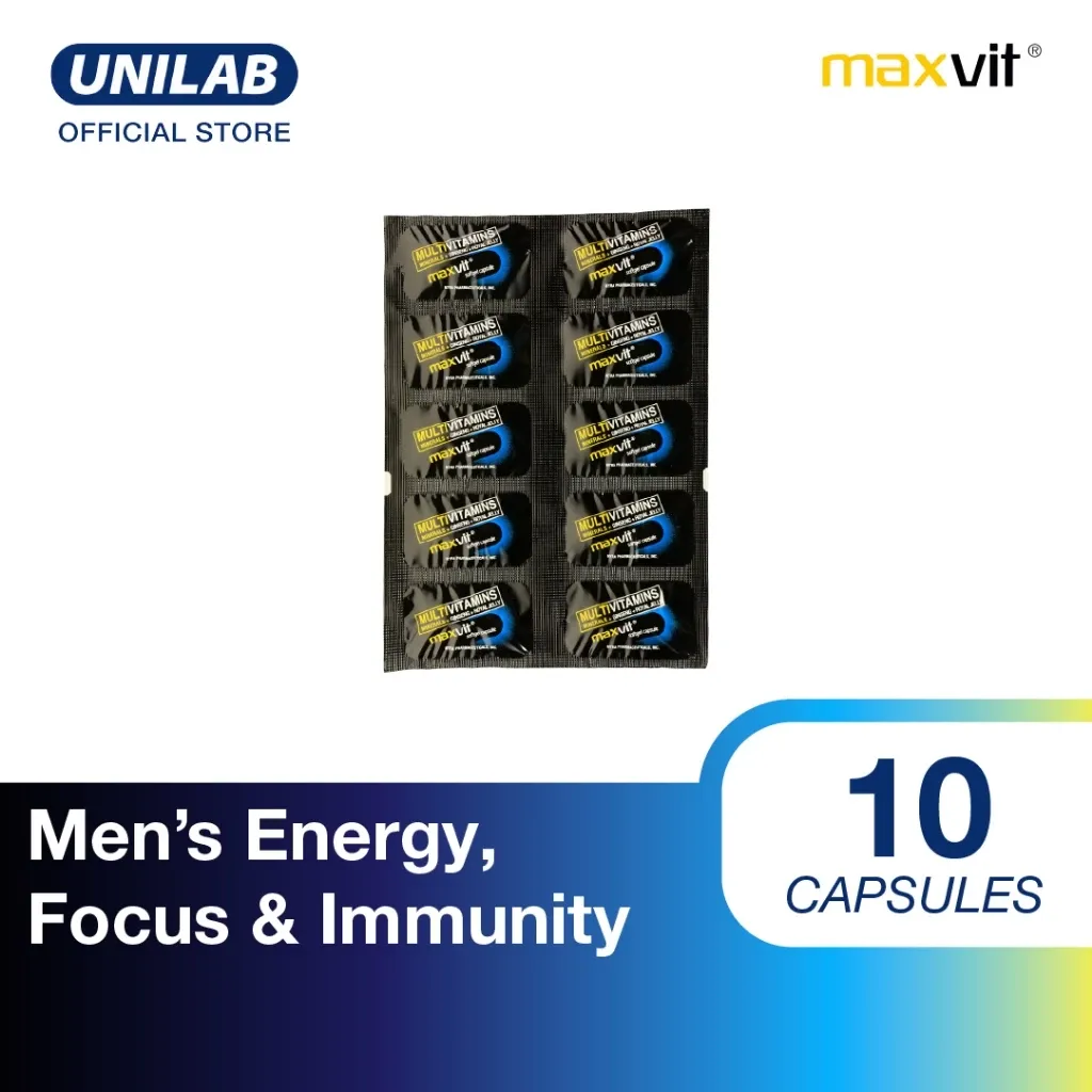 Unilab Maxvit multivitamin softgel capsule strip, 10-count