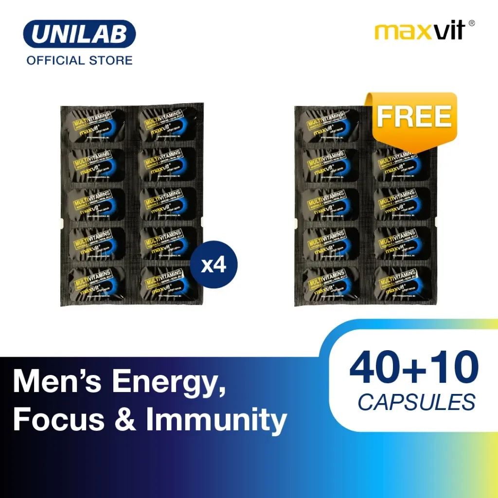 Unilab Maxvit multivitamin softgel capsule bottle, 50-count promo pack