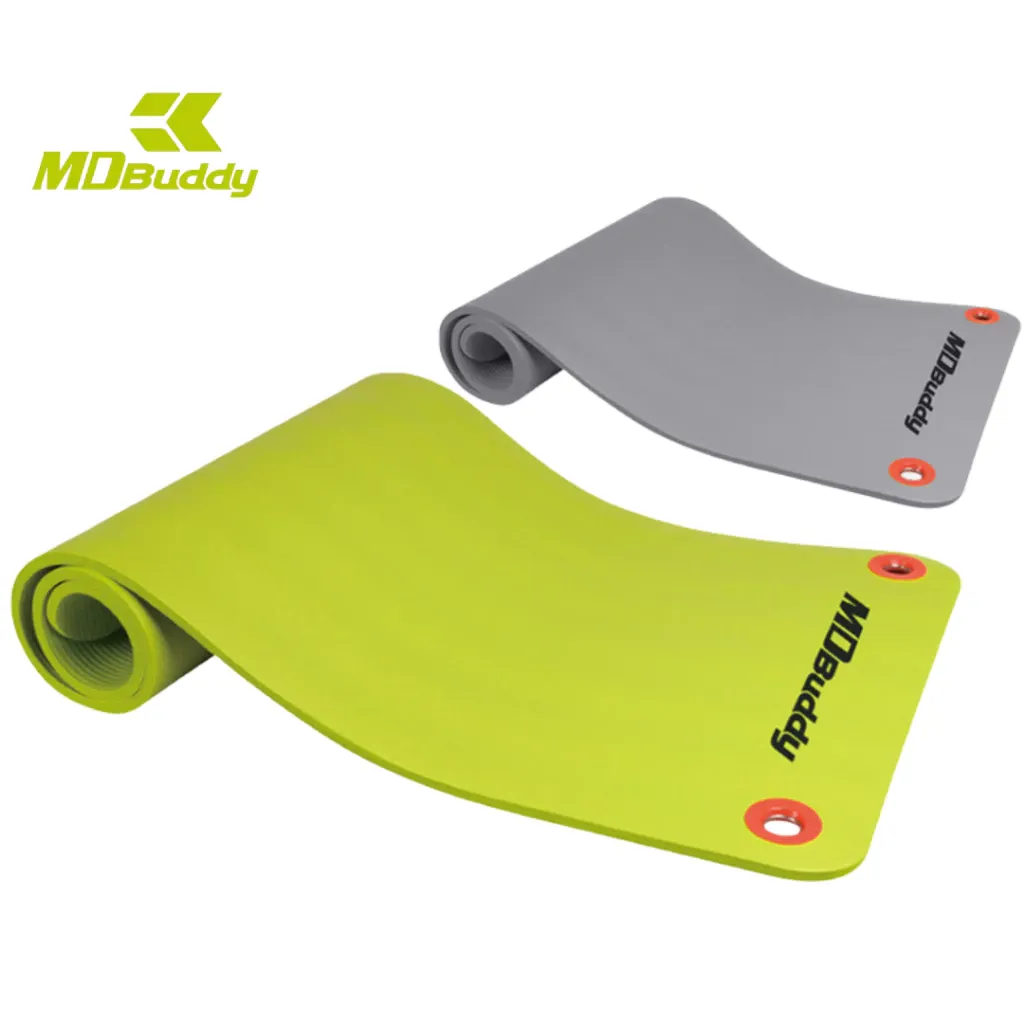 MDBuddy NBR foam non-slip exercise yoga mat, rolled out