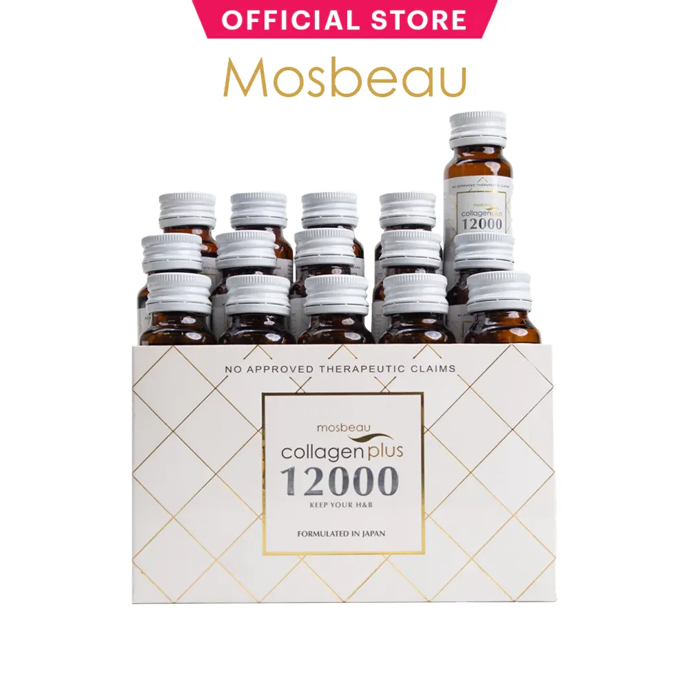 Mosbeau Collagen Plus 12000 drinkable collagen, 15 bottles of 50ml, box view