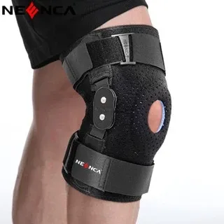 NEENCA professional hinged medical knee brace with removable dual side stabilizers