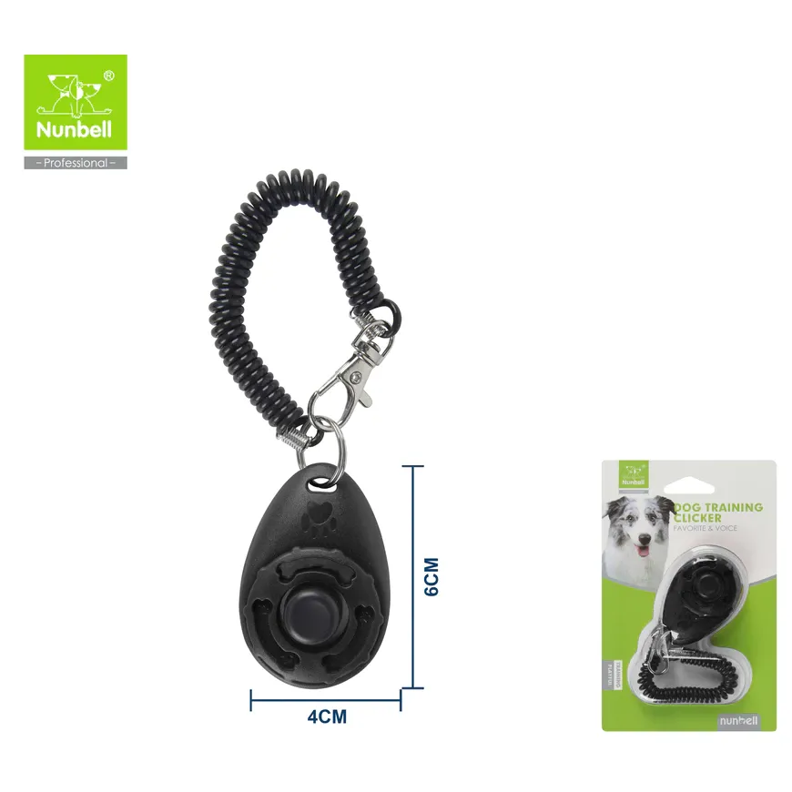 Nunbell dog training clicker with wrist strap, a sound tool for pet training