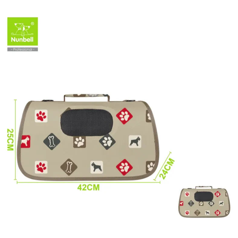 Nunbell Foldable Pet Carrier Bag: Portable Travel Shoulder Bag for Dogs & Cats, Assorted Design