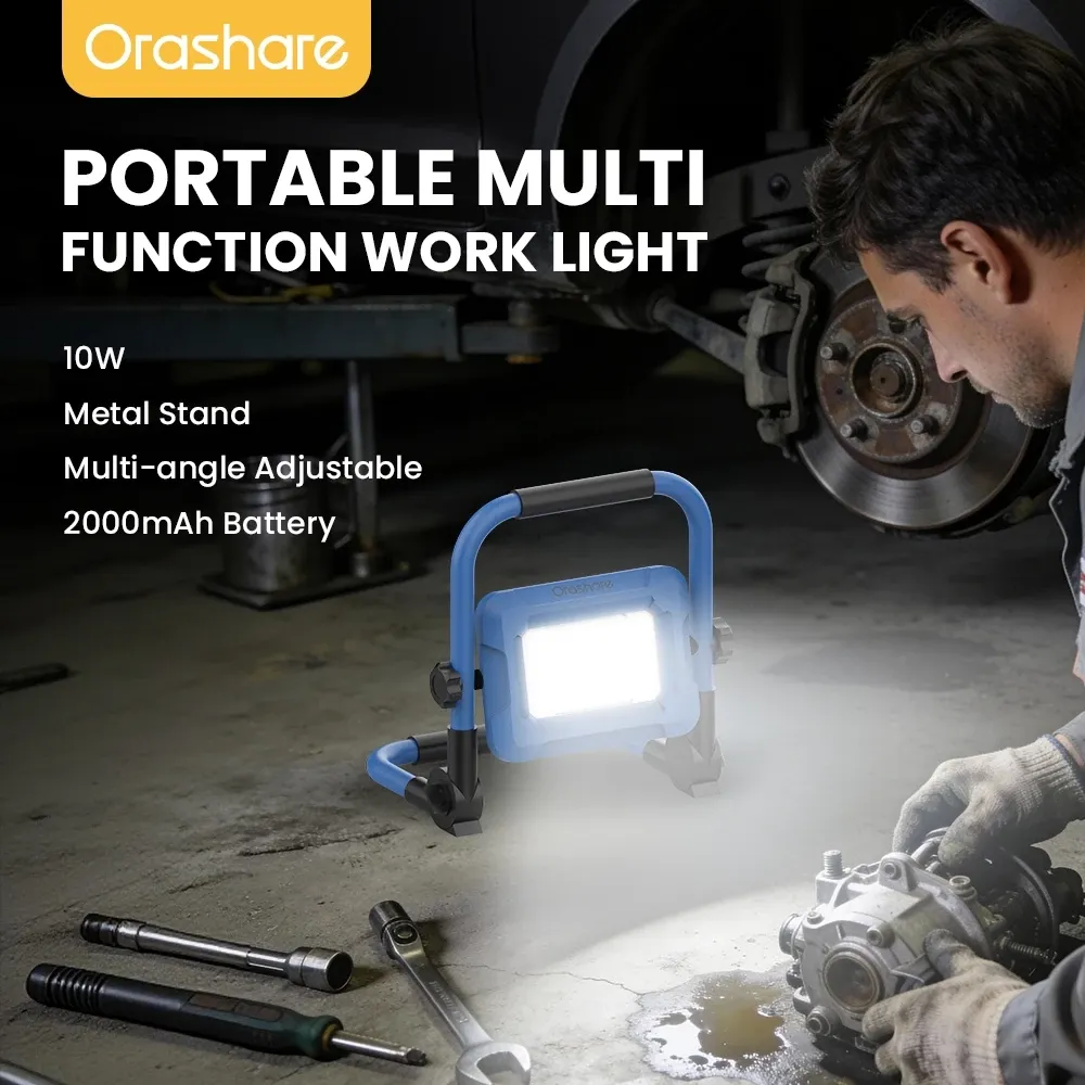 Orashare OL23 rechargeable LED work light with power bank output