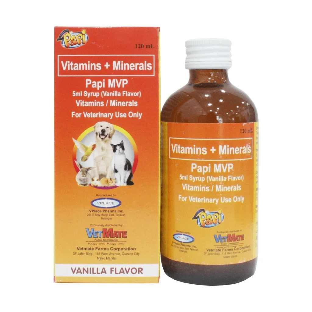 Papi MVP 120ml Syrup Multivitamins for Dogs & Cats