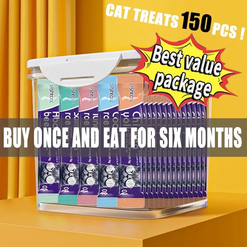 150pcs 100pcs 50pcs 30pcs Pet Cat Snack Pets Cat Treat Kitty Treats Cat Strip Fresh Wet Food Treats