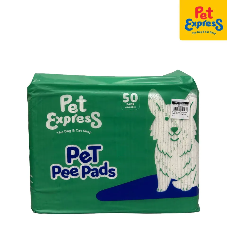 Pet Express Premium pet pee training pads 45x60cm, 50-piece pack with printed design