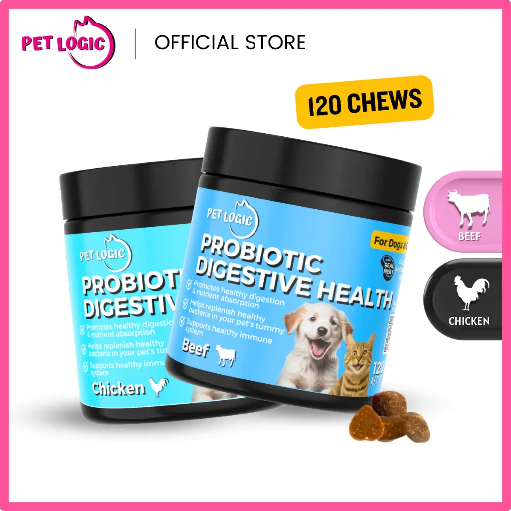Pet Logic Probiotic Digestive Health 240g pack for dogs and cats, front of pack