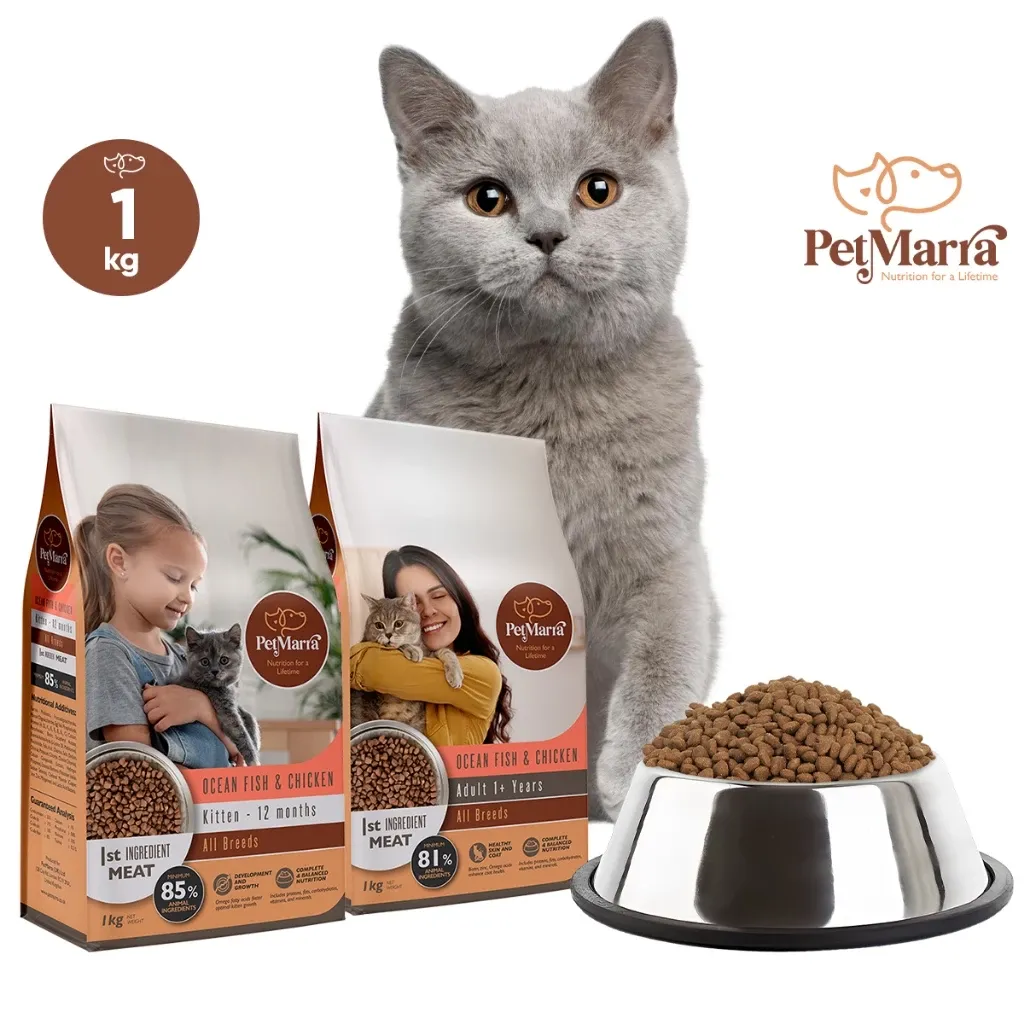 PetMarra Adult and Kitten Dry Cat Food 1kg, product photo