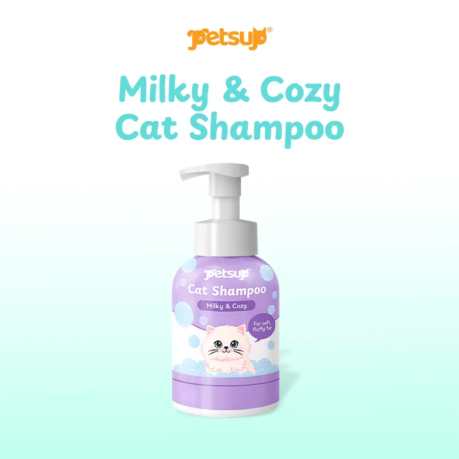 Petsup Cat Shampoo 500ml: Long-Lasting Fragrance, Amino Acid Coat Care, Gentle Formula