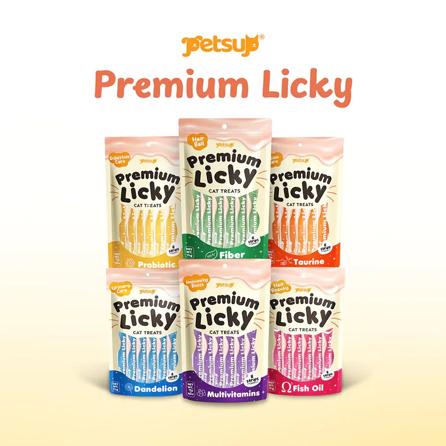 Petsup Premium Licky Cat Treats Functional Immunity Boost Snacks Wet Cat Food for Cats & Kittens