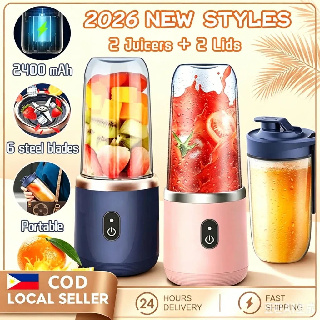 Mini portable wireless blender with two cups