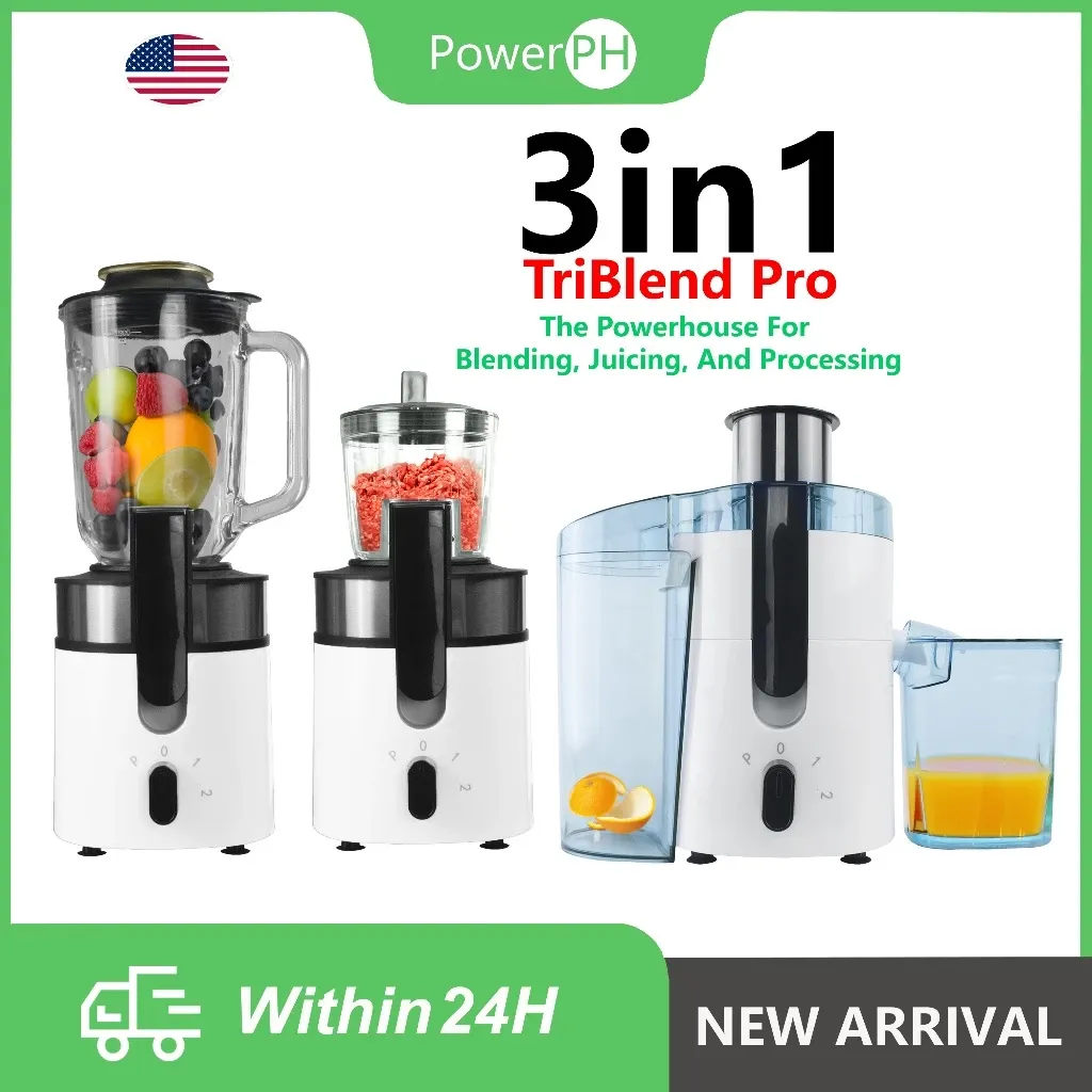 POWERPH heavy duty juicer blender that handles beans and ice