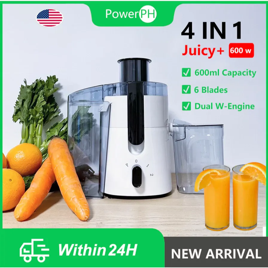 POWERPH household juicer blender with large caliber feed