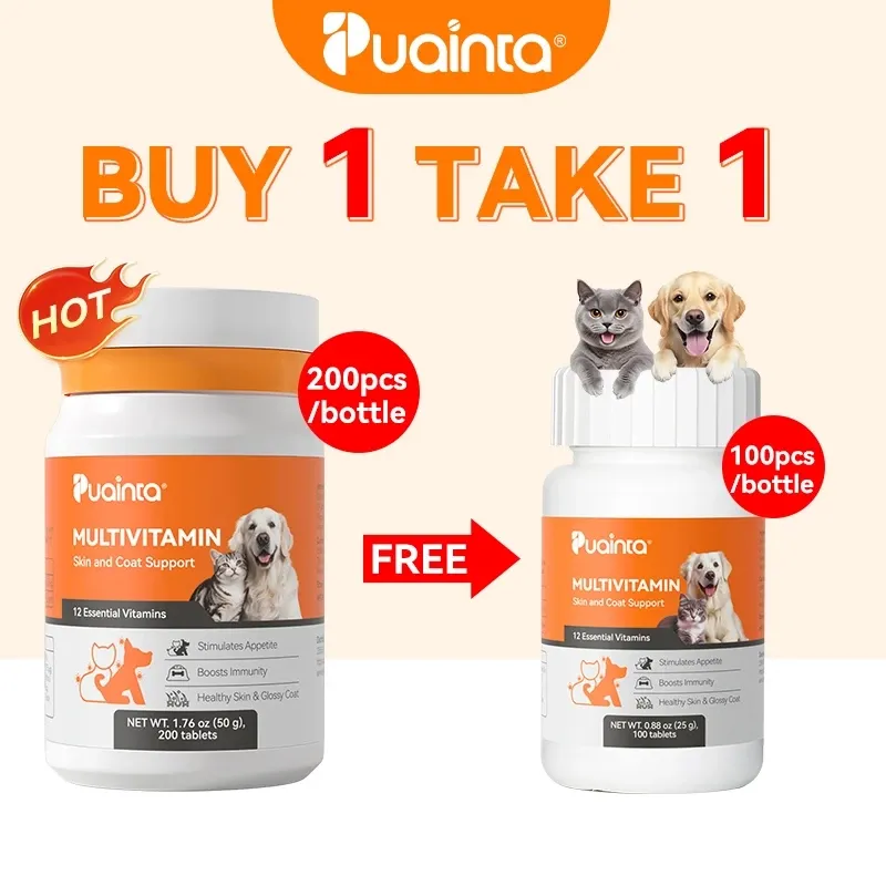 PUAINTA Multivitamins for Dogs and Cats: Immune System, Appetite Booster, Hair Loss Pet Essentials