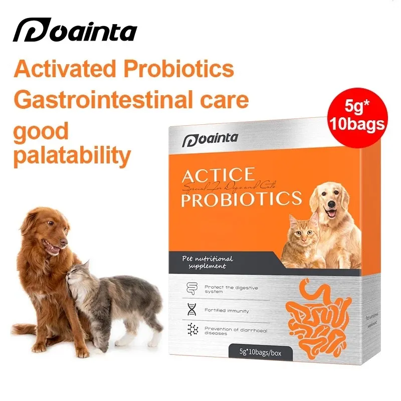PUAINTA pet probiotic supplement box for cats and dogs with digestive support, front view