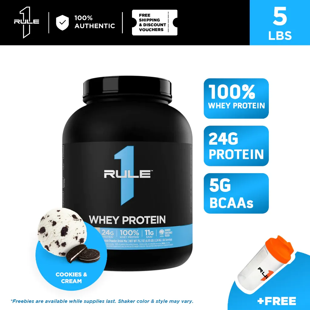 RULE 1 R1 Whey Protein (Whey Blend) 5lbs w/ FREE Shaker