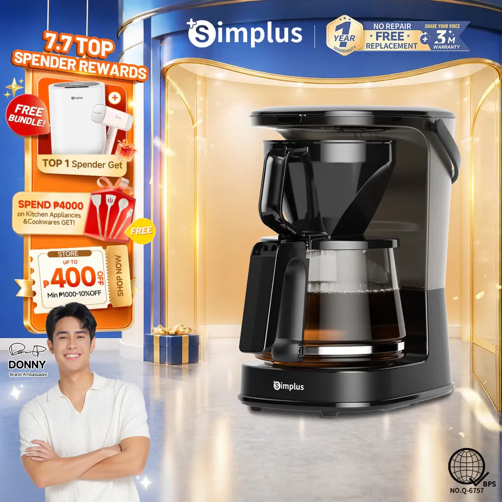 Simplus 10-cup 2-in-1 pour-over drip coffee maker for coffee and tea