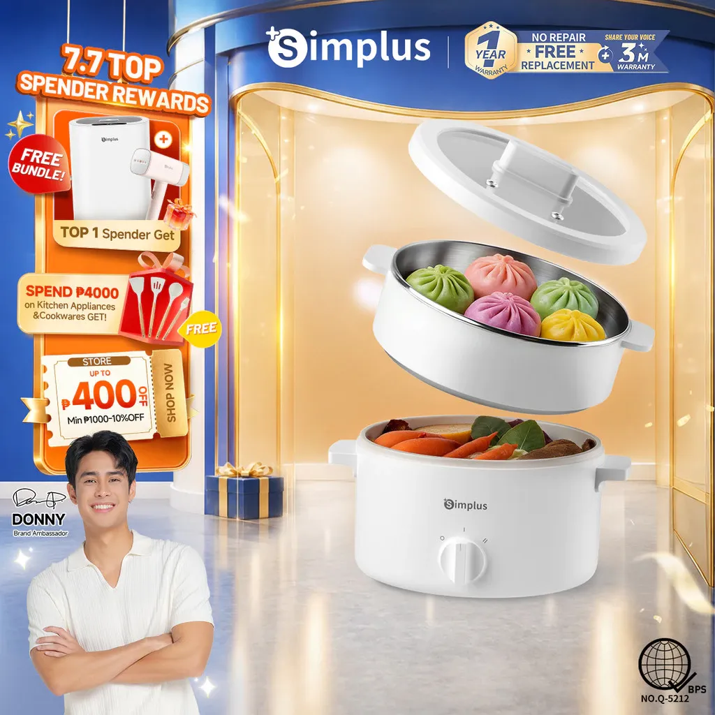 Simplus Multi-Function Cooker With Steamer 1.8L/3L