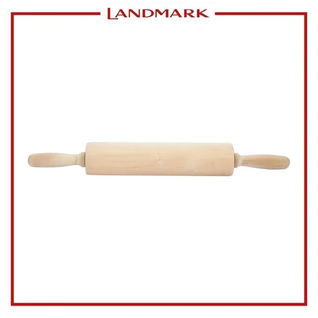 Smart Cook wooden rolling pin measuring 6.5 by 43cm