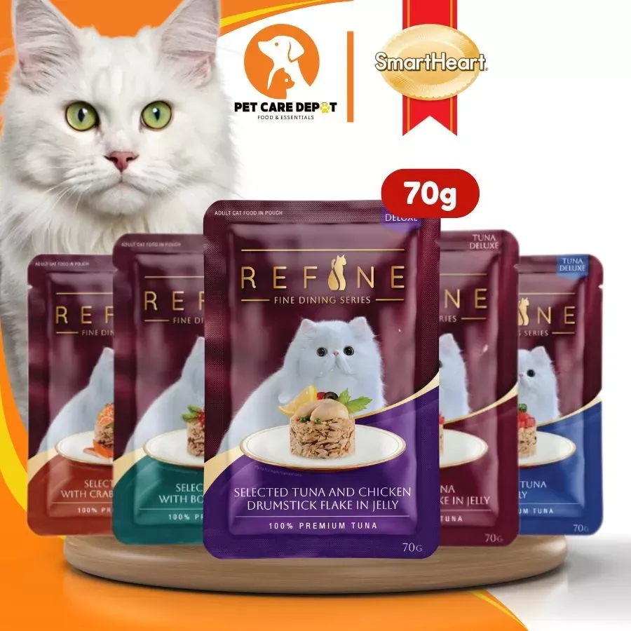 70g Smartheart Refine Adult Cat Cats Pet Premium Smart Heart Wet Food Healthy Nutrition Pouch