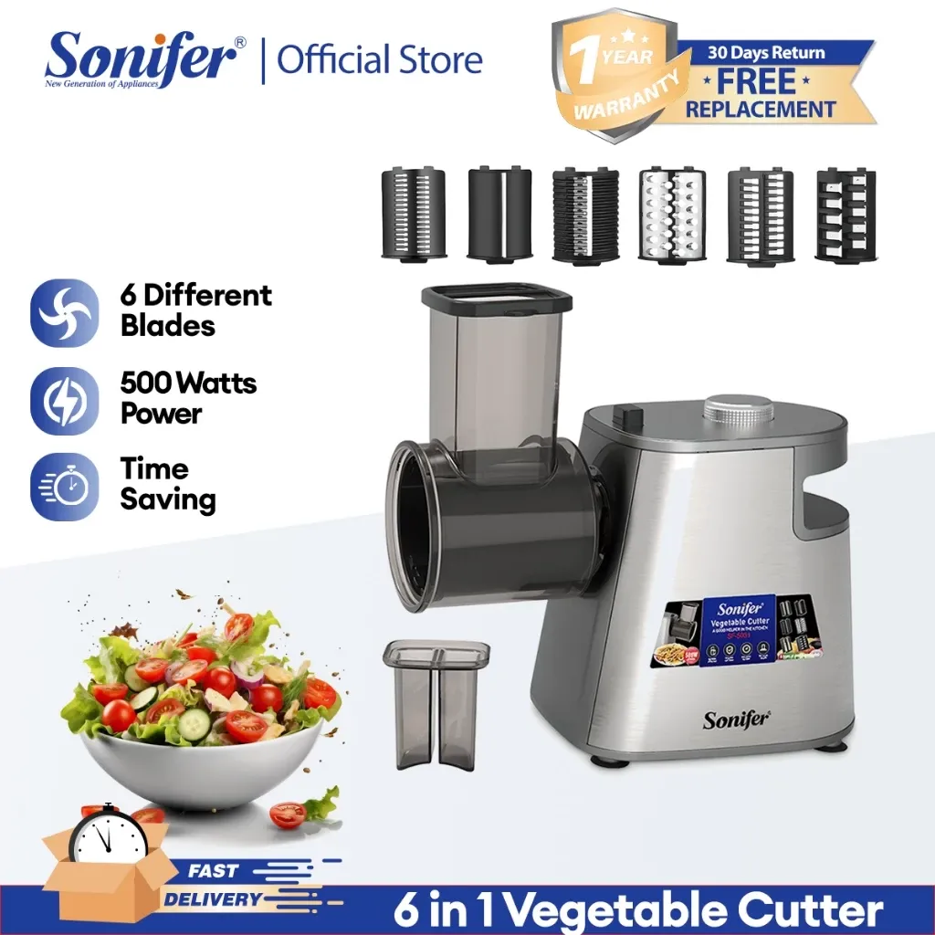 Sonifer electric vegetable cutter and potato slicer with 304 stainless steel shell