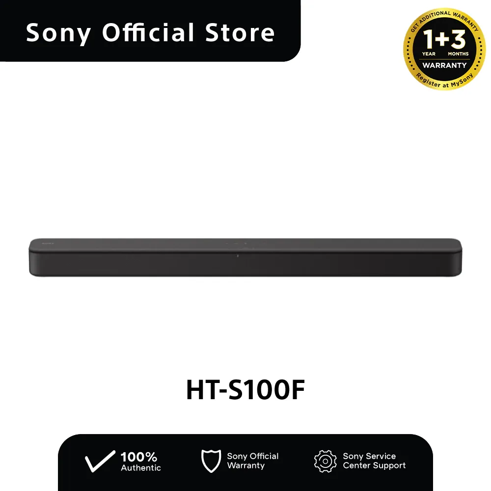 Sony HT-S100F 2.0ch single soundbar in black