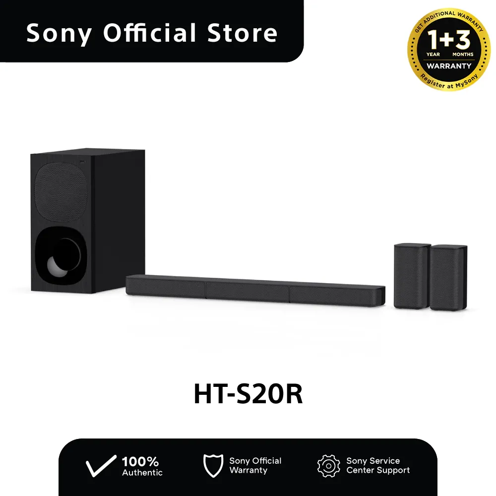 Sony HT-S20R 5.1ch soundbar with subwoofer and two rear speakers