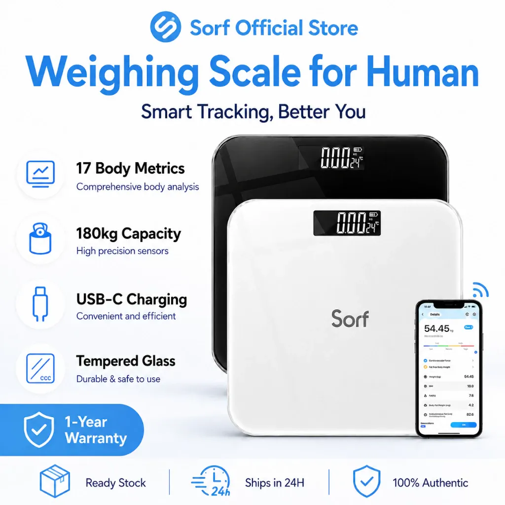 Sorf smart digital body scale with HD LED display
