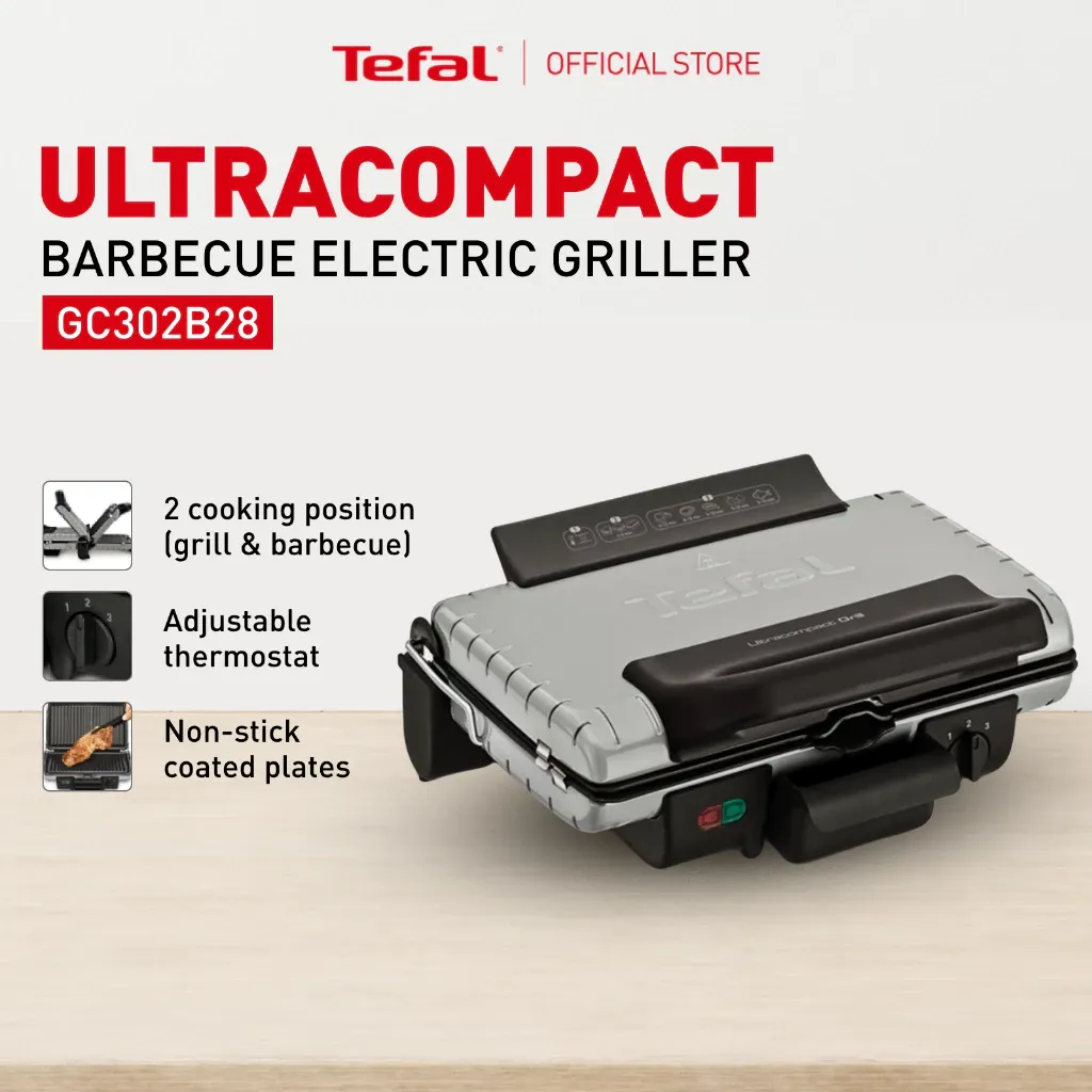 Tefal Ultracompact Barbecue Griller GC302 electric griller