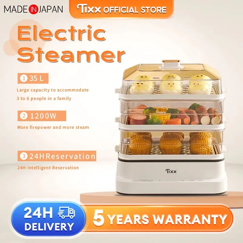 Tixx electric food steamer for a siomai business