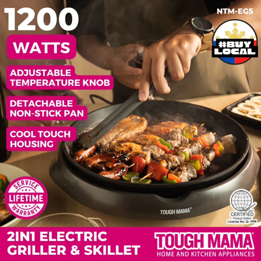 Tough Mama NTM-EG5 2-in-1 Griller and Skillet electric griller