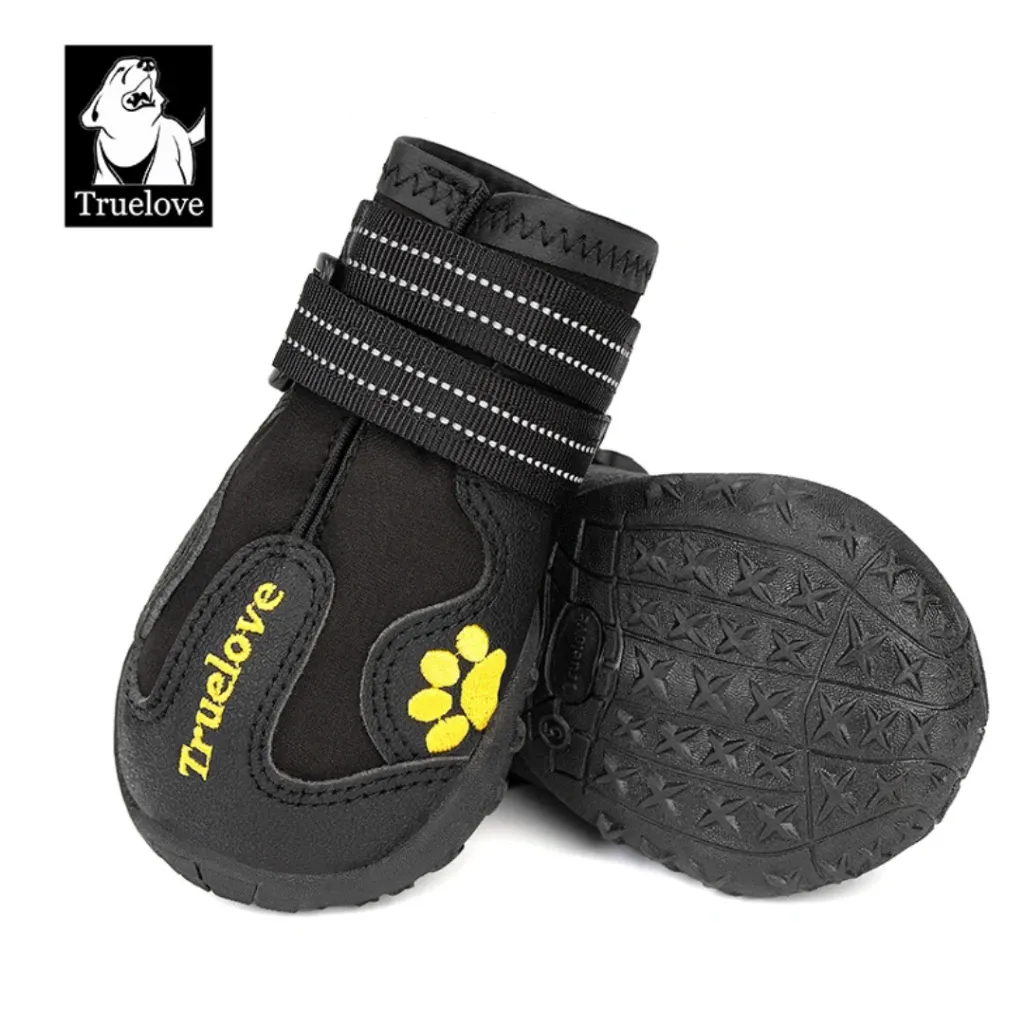 Truelove anti-slip dog shoes with hook and loop closure and non-slip TPR sole