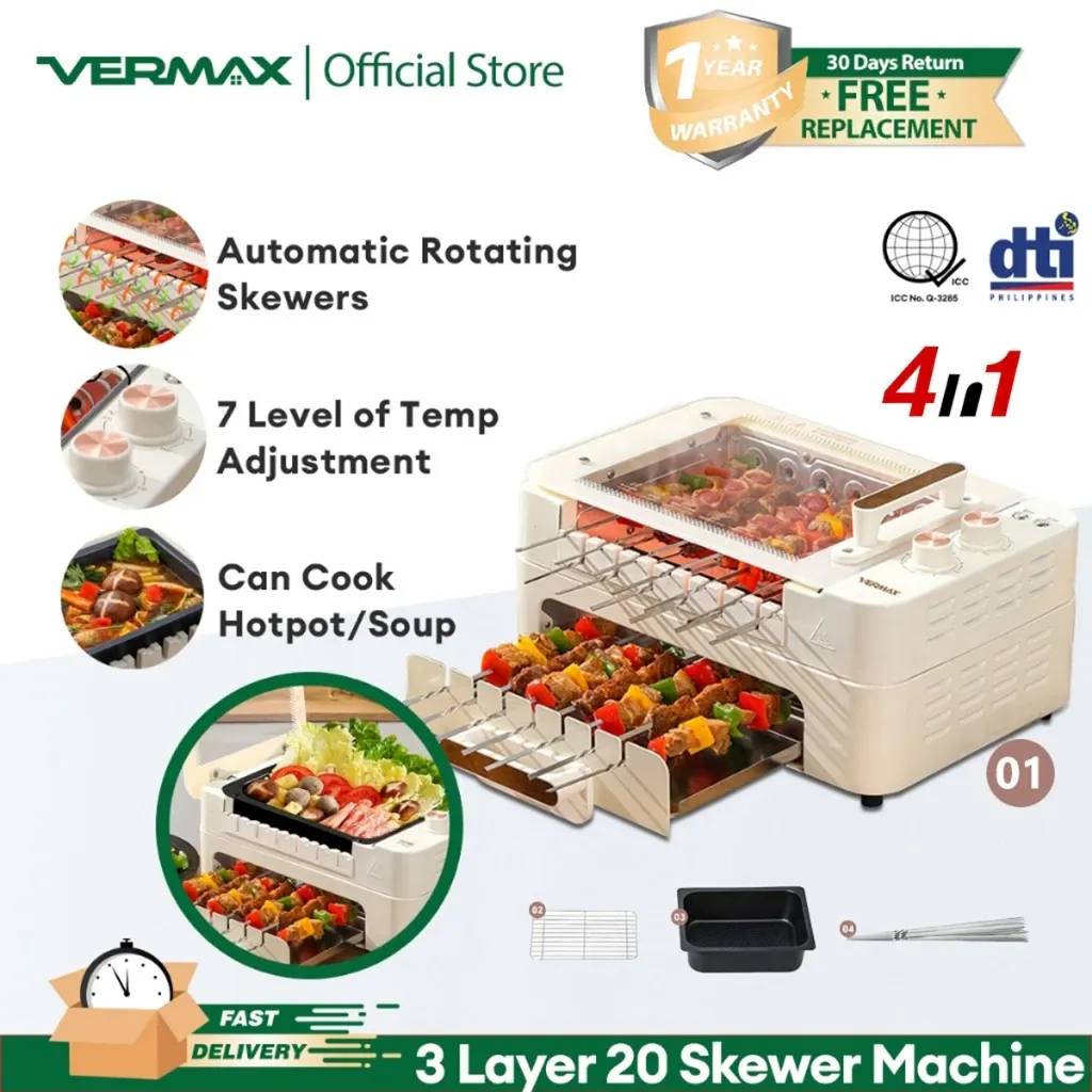 Vermax 3-in-1 Electric Barbecue Grill electric griller