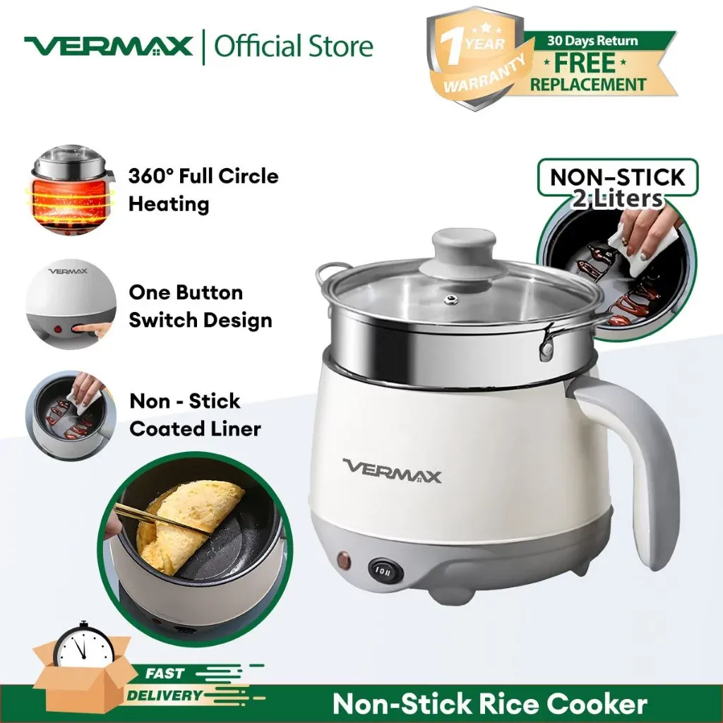 Vermax Mini Rice Cooker Multi-Cooker 2L