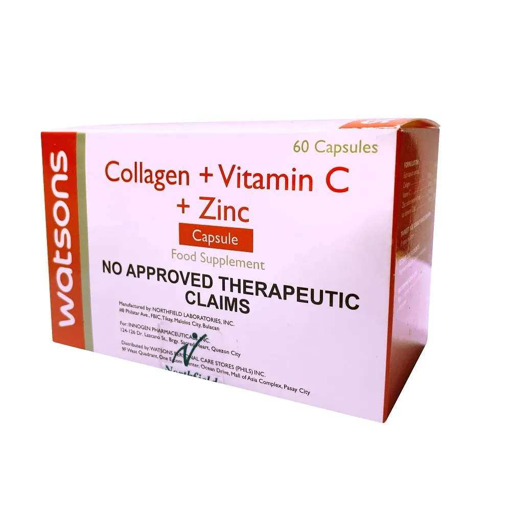 Watsons Collagen Vitamin C Zinc 350mg capsule, single capsule sold per piece