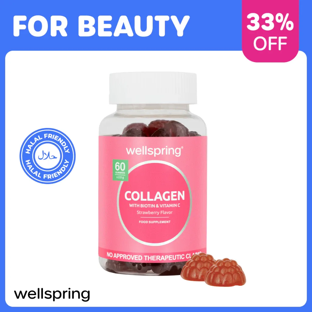 Wellspring 3-in-1 Collagen Gummies bottle with Vitamin C and Biotin