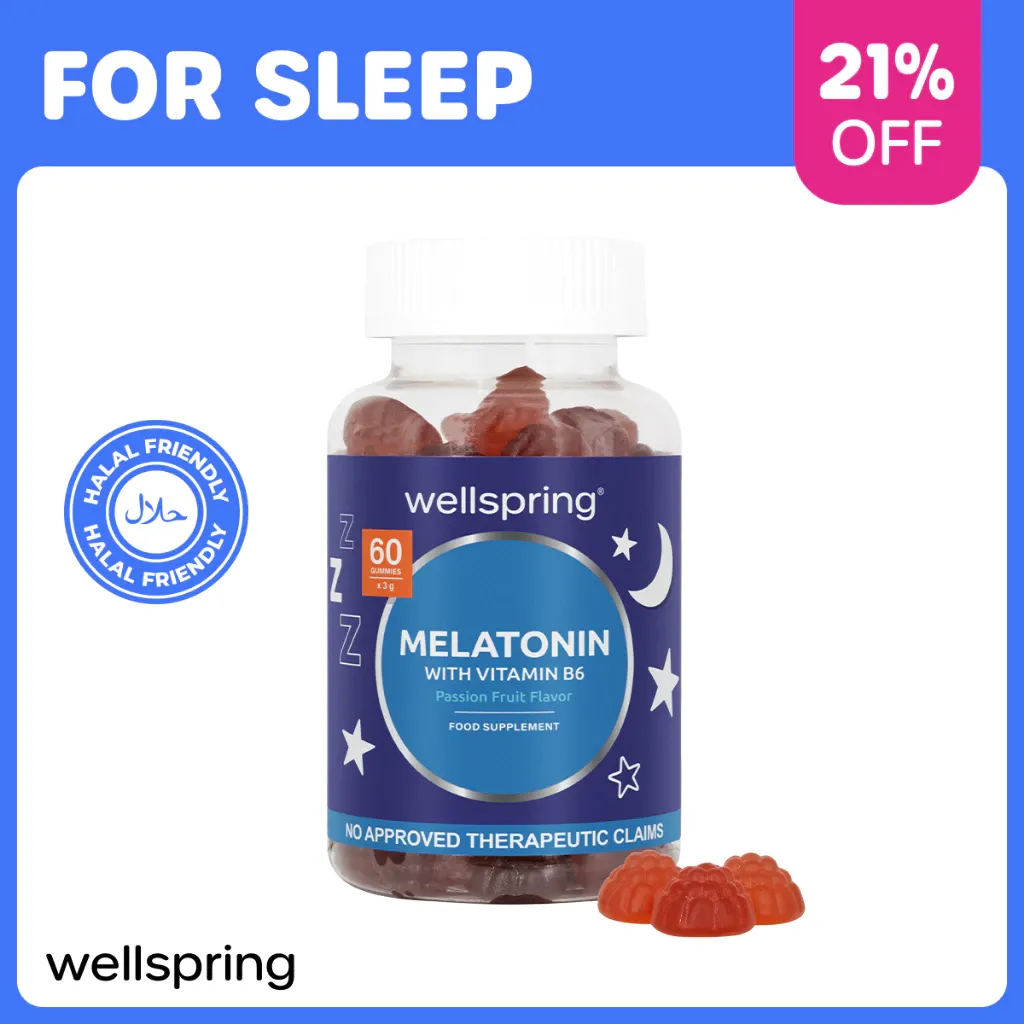 Wellspring 3mg melatonin sleep gummies bottle, front view