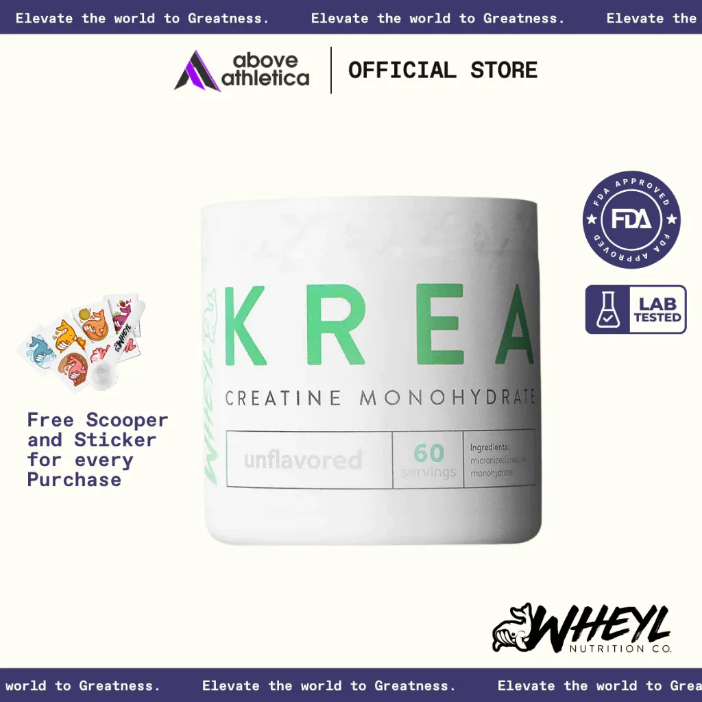Wheyl Krea Creatine 300g tub, 60 servings, front label