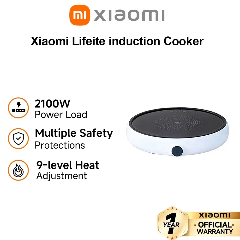 Xiaomi Lifeite induction cooker with a black glass top and touch controls
