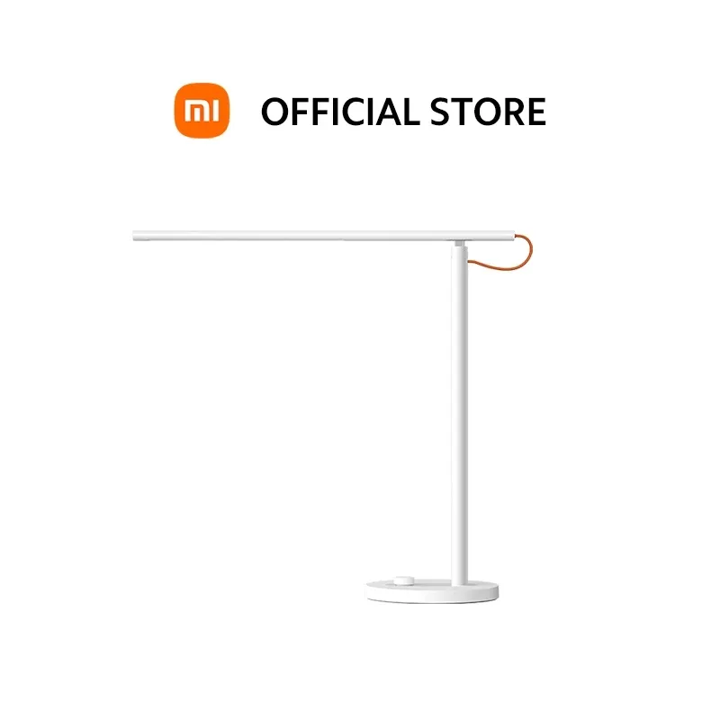 Xiaomi Mi LED Desk Lamp 1S in white with a slim arm, round base and single control dial