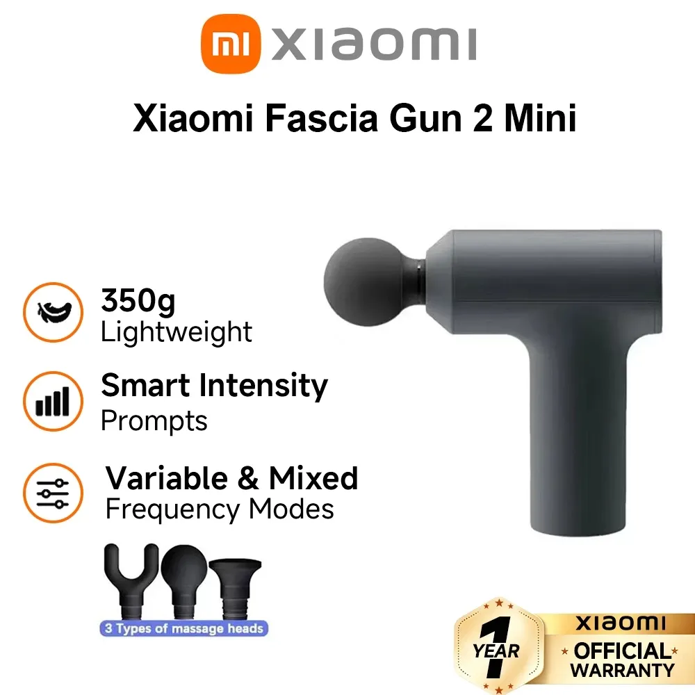 Xiaomi Mijia Mini Fascia Gun 2 handheld massage gun with 360-degree intensity indicator ring