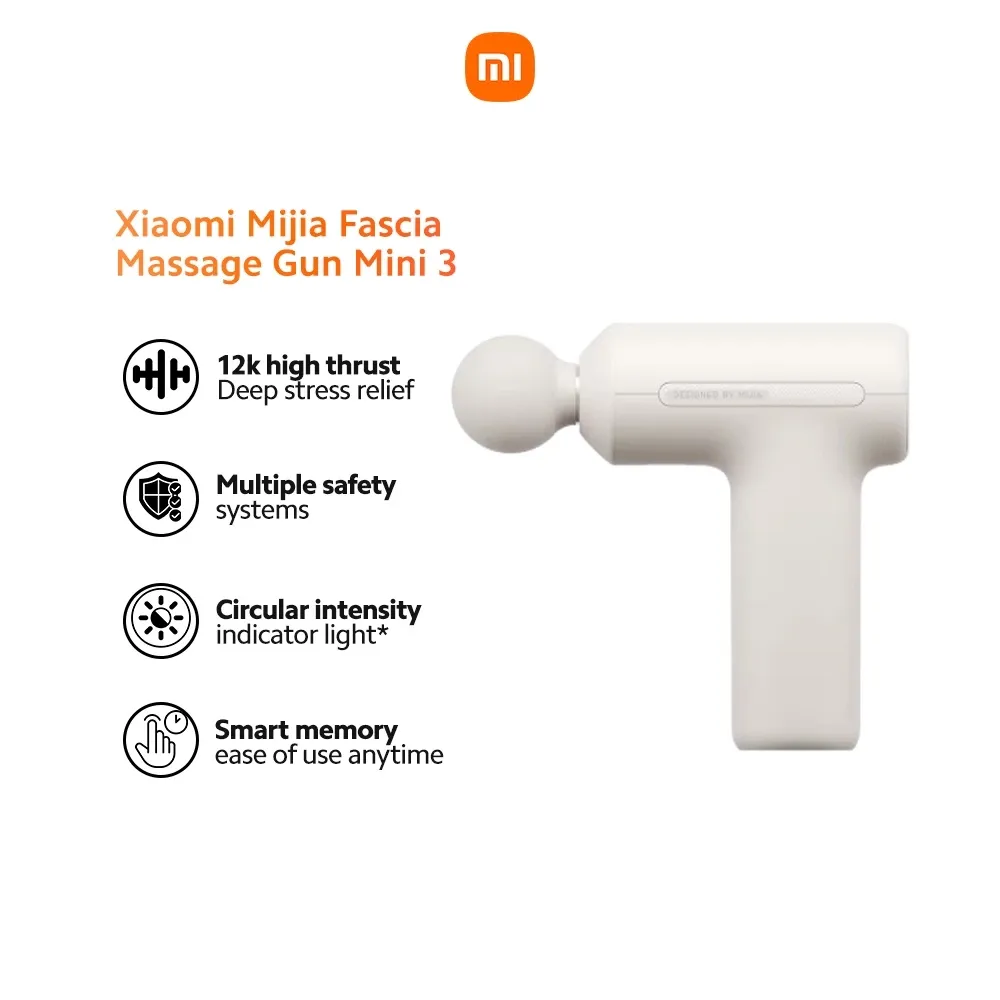 Xiaomi Mijia Fascia Gun Mini 3 small handheld massage gun with LED indicator ring