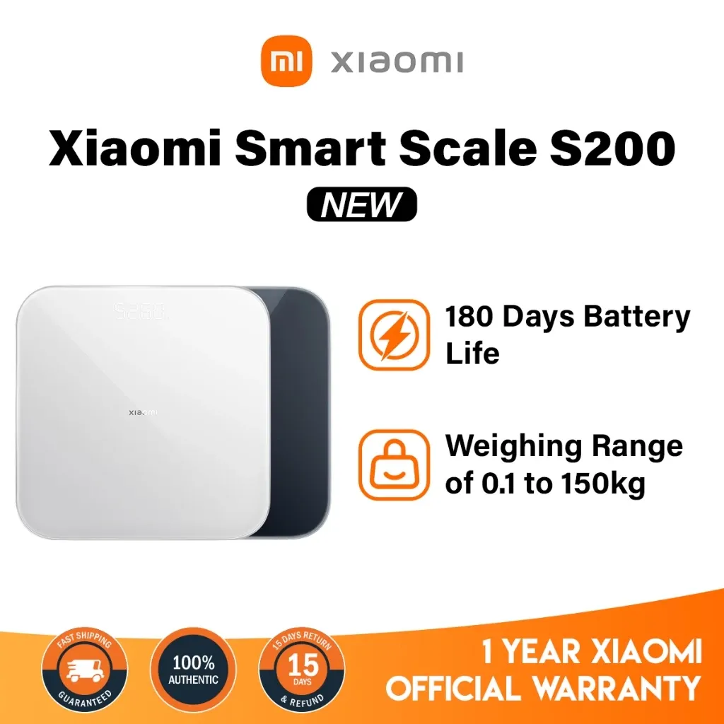 Xiaomi Smart Scale S200 white digital body weight scale
